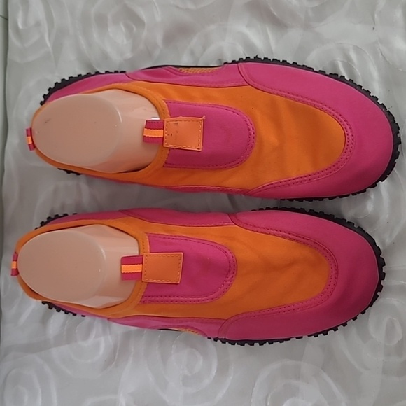 WATERSOCK Neon Pink & Orange Neoprene Water Shoes Size 10 - Picture 5 of 10